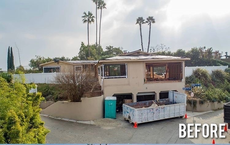 the before picture of an exterior home remodeling project in Los Angeles CA